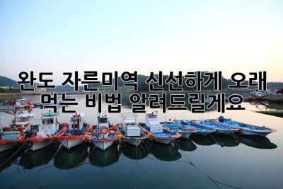 완도 자른미역, 신선하게 오래 먹는 비법 알려드릴게요!