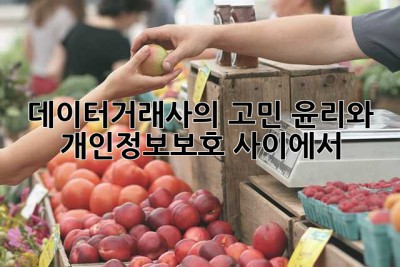 데이터거래사의 고민: 윤리와 개인정보보호 사이에서