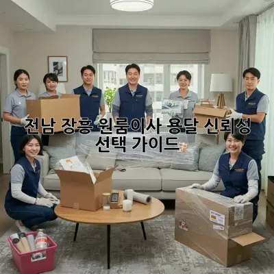 전남 장흥 원룸이사, 용달 신뢰성 선택 가이드 🚚