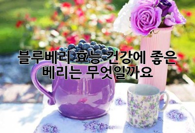 블루베리 효능: 건강에 좋은 베리는 무엇일까요?