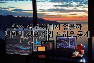 주식 정보, 어디서 얻을까? 나만의 정보 수집 노하우 공개!
