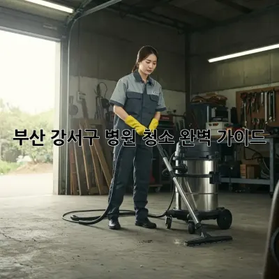 부산 강서구 병원 청소: 완벽 가이드