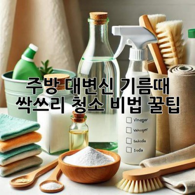 ✨ 주방 대변신! 기름때 싹쓰리 청소 비법 꿀팁 🍯