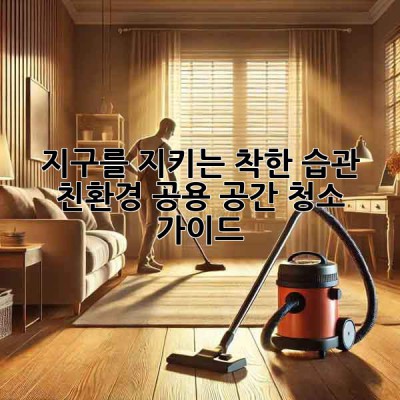 지구를 지키는 착한 습관 🌱 친환경 공용 공간 청소 가이드 🧼